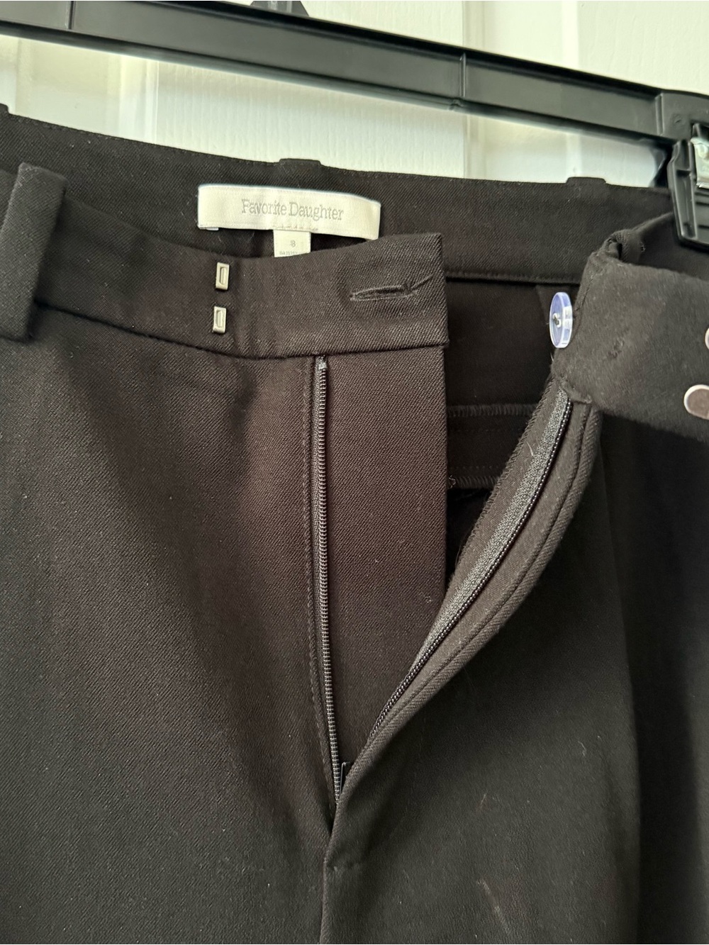 Favorite Daughter Pleated Trouser/Pant in Black 8 - Picture 5 of 8